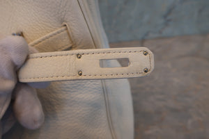HERMES／エルメス バーキン35 トリヨンクレマンス ホワイト □L刻印 ハンドバッグ 700070141