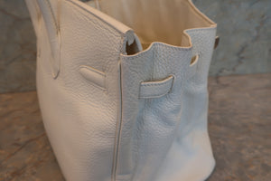HERMES／エルメス バーキン35 トリヨンクレマンス ホワイト □L刻印 ハンドバッグ 700070141