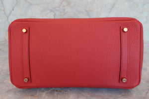 HERMES／エルメス バーキン35 トゴ ルージュカザック □Q刻印 ハンドバッグ 700080132