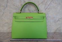 Load image into Gallery viewer, HERMES KELLY 32 Gulliver leather Apple green  ○Y Engraving Shoulder bag 600120154
