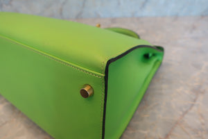 HERMES KELLY 32 Gulliver leather Apple green  ○Y Engraving Shoulder bag 600120154