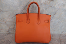 將圖片載入圖庫檢視器 HERMES／エルメス バーキン25 ヴォーエプソン オレンジ □K刻印 ハンドバッグ 700060294
