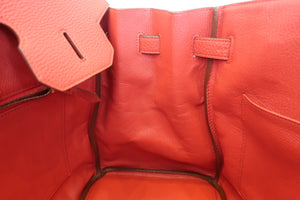 HERMES／エルメス バーキン35 トゴ ルージュカザック □Q刻印 ハンドバッグ 700080132
