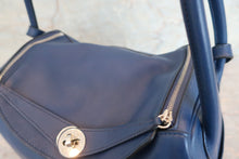 Load image into Gallery viewer, HERMES LINDY 26 Swift leather Blue saphir X Engraving Shoulder bag 600070020
