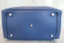 Load image into Gallery viewer, HERMES LINDY 26 Swift leather Blue saphir X Engraving Shoulder bag 600070020
