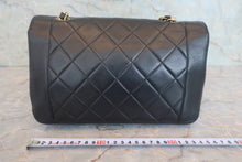 Load image into Gallery viewer, CHANEL  Diana matelasse chain shoulder bag Lambskin Black/Gold hadware Shoulder bag 800020192
