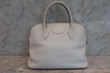 将图片加载到图库查看器，HERMES BOLIDE 35 Clemence leather Gray □H刻印 Shoulder bag 600090218
