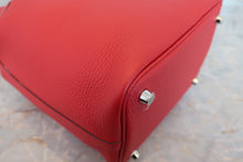 将图片加载到图库查看器，HERMES PICOTIN LOCK PM Clemence leather Rouge casaque C刻印 Hand bag 800040018
