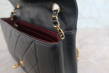 Load image into Gallery viewer, CHANEL  Diana matelasse chain shoulder bag Lambskin Black/Gold hadware Shoulder bag 800020192
