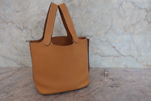 Load image into Gallery viewer, HERMES PICOTIN LOCK PM Clemence leather Natural sable □R Engraving Hand bag 800080179
