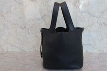 将图片加载到图库查看器，HERMES PICOTIN LOCK MM Clemence leather Black Y刻印 Hand bag 800030087
