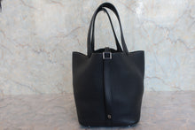 将图片加载到图库查看器，HERMES PICOTIN LOCK MM Clemence leather Black Y刻印 Hand bag 800030087
