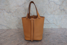 Load image into Gallery viewer, HERMES PICOTIN LOCK PM Clemence leather Natural sable □R Engraving Hand bag 800080179
