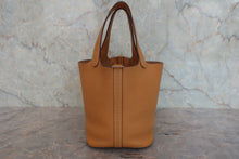 Load image into Gallery viewer, HERMES PICOTIN LOCK PM Clemence leather Natural sable □R Engraving Hand bag 800080179
