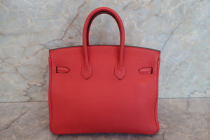 HERMES／エルメス バーキン25 トゴ ルージュピヴォワンヌ T刻印 ハンドバッグ 700080122
