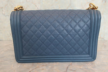将图片加载到图库查看器，CHANEL/香奈儿 Leboy 链条包 荔枝皮 Blue/Gold hadware(蓝色/金色金属) 肩背包 800020194
