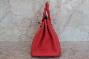 HERMES／エルメス バーキン25 トゴ ルージュピヴォワンヌ T刻印 ハンドバッグ 700080122