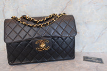 将图片加载到图库查看器，CHANEL/香奈儿 中号CF 单盖包 链条包 羊皮 Black/Gold hadware(黑色/金色金属) 肩背包 700100206
