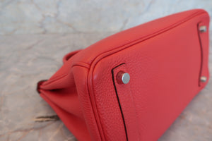 HERMES／エルメス バーキン25 トゴ ルージュピヴォワンヌ T刻印 ハンドバッグ 700080122