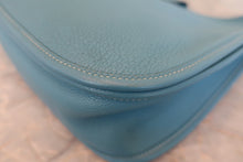 Load image into Gallery viewer, HERMES EVELYNE 3GM Clemence leather Blue jean □L Engraving Shoulder bag 800050109
