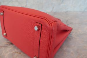 HERMES／エルメス バーキン25 トゴ ルージュピヴォワンヌ T刻印 ハンドバッグ 700080122