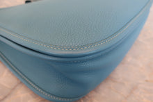 Load image into Gallery viewer, HERMES EVELYNE 3GM Clemence leather Blue jean □L Engraving Shoulder bag 800050109
