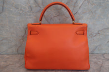 将图片加载到图库查看器，HERMES KELLY 32 Gulliver leather Orange 〇Z刻印 Shoulder bag 600080124
