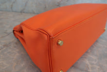 将图片加载到图库查看器，HERMES KELLY 32 Gulliver leather Orange 〇Z刻印 Shoulder bag 600080124
