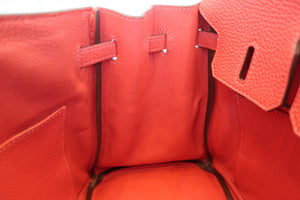 HERMES／エルメス バーキン25 トゴ ルージュピヴォワンヌ T刻印 ハンドバッグ 700080122