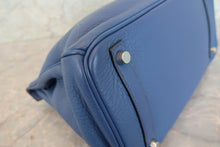將圖片載入圖庫檢視器 HERMES／エルメス バーキン30 トリヨンクレマンス ブルー □K刻印 ハンドバッグ 700090177
