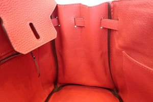 HERMES／エルメス バーキン25 トゴ ルージュピヴォワンヌ T刻印 ハンドバッグ 700080122