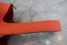 Load image into Gallery viewer, HERMES PICOTIN LOCK Eclat MM Clemence leather/Swift leather Orange poppy/Bordeaux A Engraving Hand bag 700070078
