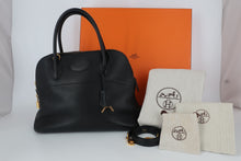 Load image into Gallery viewer, HERMES BOLIDE 31 Clemence leather Black Y Engraving Shoulder bag 800090223
