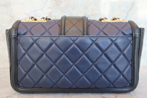 CHANEL/シャネル マトラッセチェーンショルダーバッグ ラムスキン ブラック/ネイビー/ゴールド金具 ショルダーバッグ 700080117
