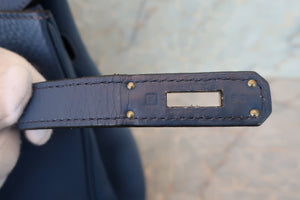 HERMES／エルメス バーキン30 トリヨンクレマンス ブルー □K刻印 ハンドバッグ 700090177