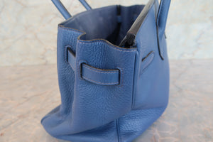 HERMES／エルメス バーキン30 トリヨンクレマンス ブルー □K刻印 ハンドバッグ 700090177