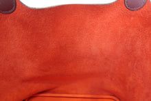 Load image into Gallery viewer, HERMES PICOTIN LOCK Eclat MM Clemence leather/Swift leather Orange poppy/Bordeaux A Engraving Hand bag 700070078
