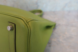 HERMES BIRKIN 35 Togo leather Anis green □H Engraving Hand bag 600060002