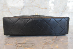 CHANEL/シャネル パリ限定マトラッセダブルフラップチェーンショルダーバッグ ラムスキン ブラック/ゴールド金具 ショルダーバッグ 700060190