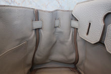 Load image into Gallery viewer, HERMES BIRKIN 30 Clemence leather Gris perle（Pearl gray）  □O Engraving Hand bag 800010226
