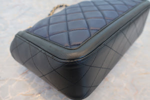 CHANEL/シャネル マトラッセチェーンショルダーバッグ ラムスキン ブラック/ネイビー/ゴールド金具 ショルダーバッグ 700080117