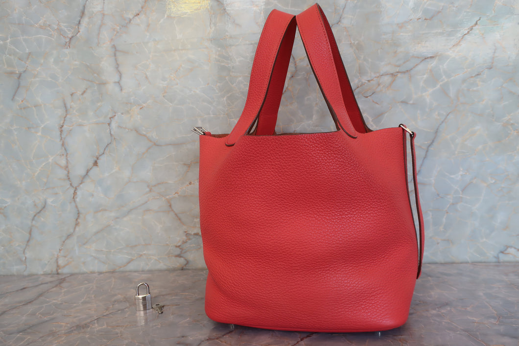 HERMES／エルメス ピコタンロックＭＭ トリヨンクレマンス ローズジャイプール □R刻印 ハンドバッグ 700090151