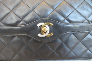CHANEL/シャネル パリ限定マトラッセダブルフラップチェーンショルダーバッグ ラムスキン ブラック/ゴールド金具 ショルダーバッグ 700060190