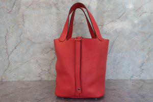 HERMES／エルメス ピコタンロックＭＭ トリヨンクレマンス ローズジャイプール □R刻印 ハンドバッグ 700090151