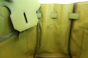 HERMES BIRKIN 35 Togo leather Anis green □H Engraving Hand bag 600060002