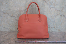 Load image into Gallery viewer, HERMES BOLIDE RELAX 35 Sikkim leather Crevette T Engraving Hand bag 800080110
