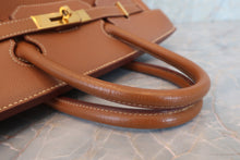 将图片加载到图库查看器，HERMES HAUT A COURROIRE 32 Graine Couchevel leather Gold 〇Y刻印 Hand bag 600080146
