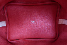 将图片加载到图库查看器，HERMES PICOTIN LOCK TOUCH PM Clemence leather/Swift leather Rouge tomate/Rose Eglantine X刻印 Hand bag 600100195
