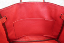 Load image into Gallery viewer, HERMES BIRKIN 30 Clemence leather Rouge garance □R Engraving Hand bag 600090222
