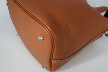 Load image into Gallery viewer, HERMES PICOTIN LOCK ECLAT MM Clemence leather/Swift leather Toffee/Bordeaux A Engraving Hand bag 800100048
